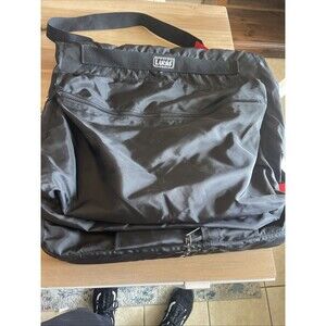 Lucas Garment Travel Bag Black Nylon with Hanger Red Trim